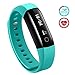 Produktbild Mpow IP68 Wasserdichte Smart Fitness Armbänder mit Pulsmesser, OLED Bildschirm Herzfrequenz Monitor Schwimmsportuhr Aktivitätstracker Podometer für Android iOS Smartphones z.B. iPhone 7/7 Plus/6S/6/5/5S, Samsung S8/S7, Huawei, LG, Sony,Grün.