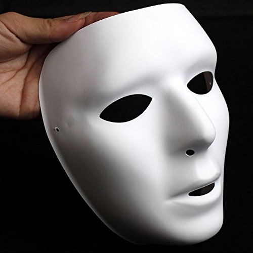 German Trendseller® – 2 x Neutrale Maske Weiß Deluxe ┃ Mann ┃ Gesichtsmaske Weiß ┃ Pantomime ┃ Theater ┃Karneval - 4