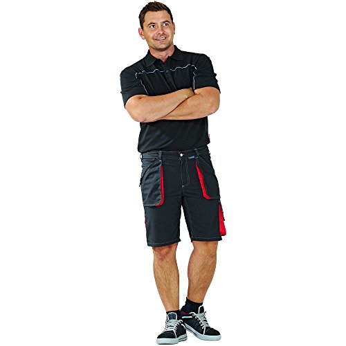 Planam Shorts Basalt, größe L, anthrazit / rot / mehrfarbig, 2840052 - 5