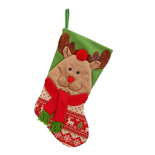 Preisvergleich Produktbild Malloom® 2017 weihnachtsgeschenke Süßigkeiten Perlen Weihnachten Weihnachtsmann Schneemann Socken Dekorationen 22cm * 45cm (C, 22cm * 45cm)