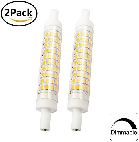 R7S 10W 119mm 1000lm Dimmable 80 Led Corn Bulb, 100W Halogen Light Bulbs Equivalent, 360 Degree Beam Angle 3000K Warm White AC220-240V [Energy Class A+](2 Pack)