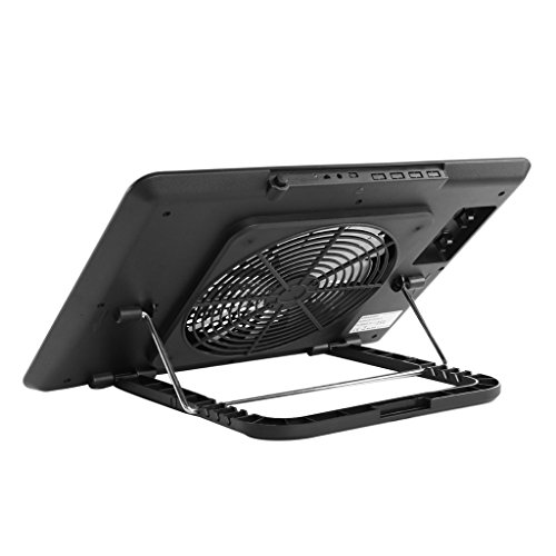 Techkoo 12-19Zoll Laptop Kühler Cooler Kühlpad mit USB Buchse und Super Großer Lufter, Schwarz - 4