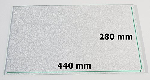 Khlschrank Einlegeboden / Glasplatte / Gemsefach  Strukturglas 4 mm dick  440 mm x 280 mm - Direkt vom Glasereifachbetrieb!!!