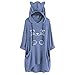 Produktbild Floweworld Damen Freizeit Hoodies Long Sleeves Katzenohr Printed Pocket Shirt Lose Unregelmäßige Top Bluse Pullover Sweatshirt