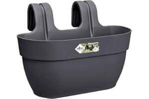 Elho Vibia Campana Easy Hanger M 36 - Planteur pour Balcon & Extérieur - Ø 36.0 x H 26.5 cm - Noir/Anthracite