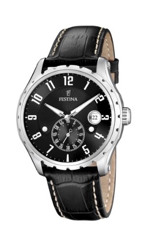 Festina Herren-Armbanduhr XL Analog Quarz Leder F16486/4 Festina Herren-Armbanduhr XL Analog Quarz Leder F16486/4