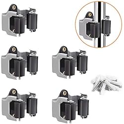 MerryQUEKI Accroche Balai, Broom Holder Ajustable 5 PCS, Porte Outils Mural antidérapant, Accroche Balai Mural antirouille, Placard à balais Multifonction pour Cuisine, Jardin, Garage, Bureau