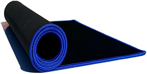 CDQ Large 60*30cm Mouse Mat / Pad, Laptop Pad Keyboard Mat/ Mouse Desk pad / Soft Rubber bottom Special Treated Weave Stitched Edges Slip Anti-Fray Silky Smooth, Suit For Gaming/ Office/ Home (Blue)