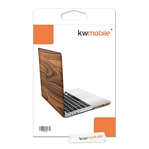 kwmobile Hardcase Laptop Hülle für Apple MacBook Pro Retina 13″ (ab Ende 2012) – Holz Maserung Design Braun dünne gummierte Schutzhülle Cover Case Tasche - 7