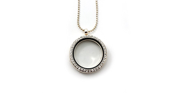 Huntgold 1x Diy Memory Photo Frame Round Picture Case Diamond Pendant Chain Necklace Gold Accessories Worldmanpowerconsulting Fancy Dress Jewellery
