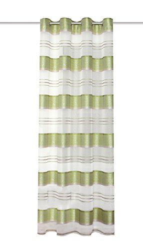 Home fashion 51732-568 Ösenschal, Voile, 245 x 140 cm, grün