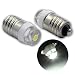 Produktbild Ruiandsion E10 LED-Leuchtmittel, DC 5-24 V, 0,5 W, 6000 K, Weiß, 200 lm, für Taschenlampe, Taschenlampe, Scheinwerfer, negative Erde, 2 Stück