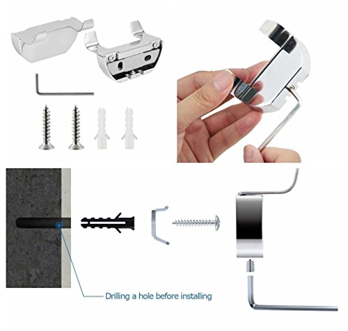 Dailyart® Edelstahl Squeegee Bad-und Duschabzieher Fensterwischer mit hochwertiger Gummilippe für streifenfreies Abziehen–Inbegriffen Wandaufhänger - 7