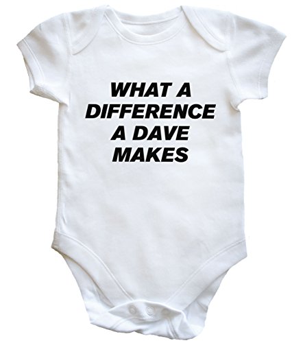 HippoWarehouse WHAT A DIFFERENCE A DAVE MAKES baby vest boys girls