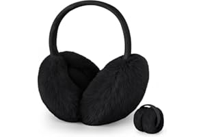 GOEDEKE Ear Muffs,Ear Muffs for Women,Winter Ear Warmers,Women Earmuffs Winter Accessories Fluffy Plush Foldable Adults Outdoor Thermal Ear Warmer Skiing Running Ears Covers Protector from Wind Cold