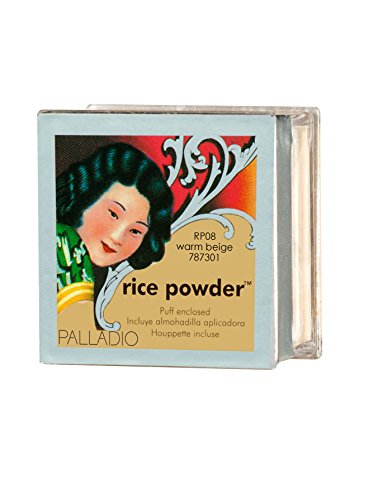 Palladio Rice Powder with Puff Number RPO8, Warm Beige 17 g