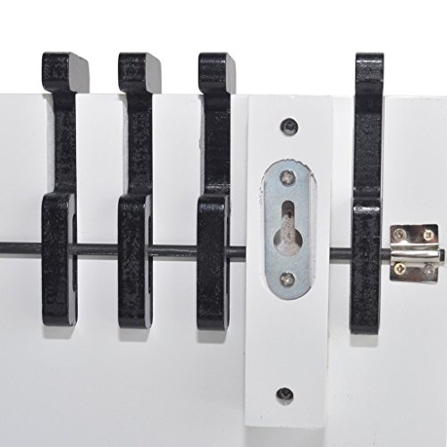 vidaXL Piano Garderobenleiste Wandgarderobe Kleider Hakenleiste Garderobe 16 Haken - 5