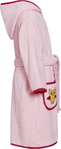 Playshoes Mädchen Frottee-Bademantel Eule mit Kapuze - 3