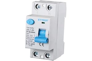 EWBOB ETTROIT INTERRUTTORE DIFFERENZIALE PURO SALVAVITA PER BARRA DIN 2 MODULI 2P 16A 240V 300mA 6KA