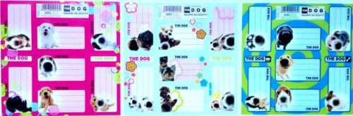 THE DOG-PACK OF 3 SHEETS OF STICKERS TO DECORATE SCHOOL BOOK