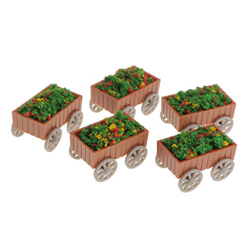 Preisvergleich Produktbild Unbekannt 5X Hochbeet Blumenkasten Pflanzkübel Kräuterbeet Gartenbeet Eisenbahn Modell