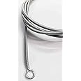 SHASALES™ Spring Curtain net Wire Cord Cable Kit for hang. Suitable for wood, wall, windows and doors. Window Net Curtain wire with 10 Hooks (1 meter)