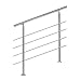 Produktbild Treppengeländer Edelstahl 4 Querstäbe 80cm Brüstung Handlauf Geländer Treppe