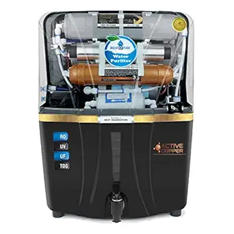 Aquadpure Copper RO Water Purifier | 12 L | RO+UV+UF+ Active Copper+TDS Control+UV | Purified Water with Goodness of Copper