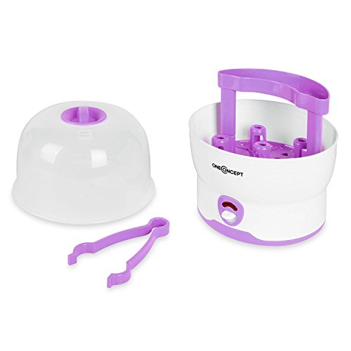 oneConcept „Mom&Me Prince“ Vaporisator Wasserdampf-Babyflaschen Sterilisator Auskocher (Desinfektion für 6 Flaschen, ohne Chemikalien, 500 Watt) - 5
