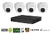 Produktbild Full HD Videoüberwachung Set mit 4 Dome Überwachungskameras, 2 TB Festplatte, DVR Rekorder, 4X 20m Kabel, Nachsicht in HD Qualität. HDCVI App Zugriff mit P2P.