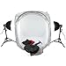Produktbild MVPower® Fotostudio Set, inklusive Fotozelt/Lichtwürfel (80x80x80cm) mit  Fotolampen (2x135W) + 4 Hintergrundstoffen (schwarz/weiss/blau/rot)
