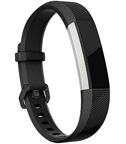 Bracelet De Remplacement Fitbit Alta/HR En Silicone – Avec Fermoir Métal, Protection D'écran Offerte, Tailles S/L