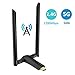 Produktbild VicTsing 1200Mbps USB WiFi Adapter Dual Band 5GHz Drahtlose Netzwerkgeschwindigkeit 867Mbps, 2.4GHz 300Mbps; 2 x 5dBi Hoher Gewinn Antennen mit vergoldetem USB 3.0 Port, Idee für Windows 7/8 / 8.1/1