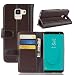 Produktbild HLY-CASE Gute Leistung Hülle Für Samsung Galaxy J8 / J6 Geldbeutel/Kreditkartenfächer/Flipbare Hülle Ganzkörper-Gehäuse Solide Hart Echtleder für J8 (2018) / J7 Duo / J7 (2017), Einfach zu bedienen