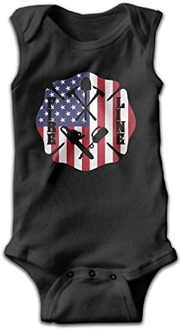 DIYCCY Wildland Firefighter Fire Line Maltese Baby Bodysuit Cute Baby Onesies Rompers Bodysuit for Boys and Girls