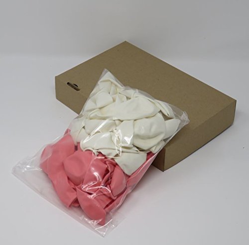 100 Luftballons je 50 rosa & weiß Qualitätsballons 27 cm Ø (Standardgröße B85) - 3