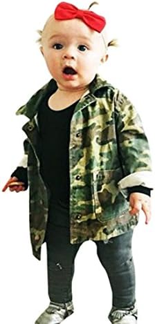 Coat Jacket Baby, DoraMe Infant Girls Boy Camouflage Letter Denim Coat Cloak Jacket Thick Clothes (80/1-2Y, Camouflag)