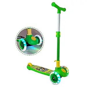 NHR Smart Kick Scooter, 3 Adjustable Height, Foldable,Front Wheel Light & PVC Wheels for Kids (3 to 8 Years)