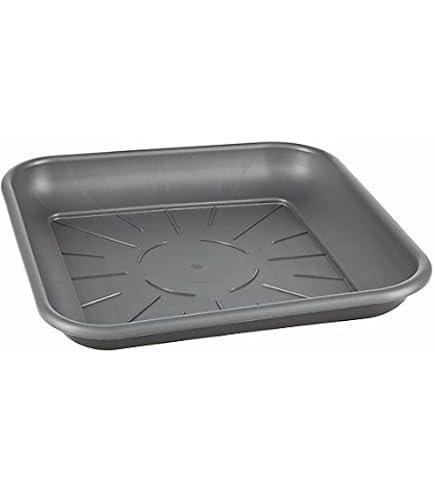 Lot De 3 Soucoupes Carrées Pour Plantes - 30x30 Cm - Plateau Récupérateur D'eau Noir - Pour Intérieur Et Extérieur