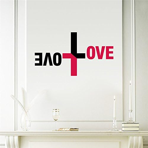 cross love letters christian wall stickers for living room bedroom home decoration removable diy decals vinyl art black,Multicolor