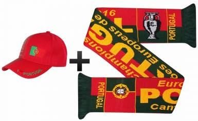 Portugal Football Fans World Cup Scarf & Cap Gift Set