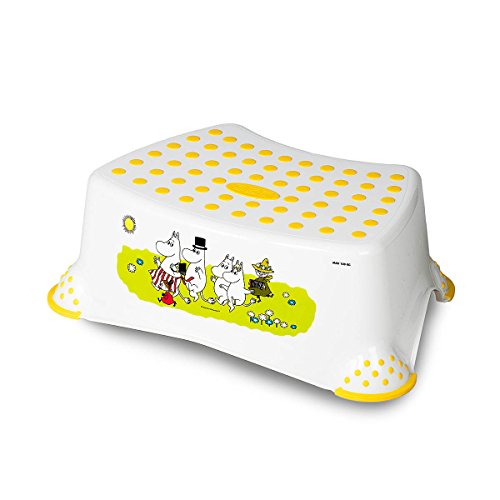 Moomin Family Baby Step Stool with Non-Slip Feet (White)