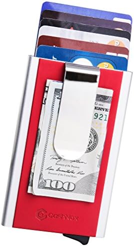 Metal Wallet - CashNox RFID Blocking Business Credit Card Holder Aluminum Automatic Pop-up Card Case