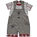 Baby Boys 0-12 Months 2 Piece Dungaree Set, Tourist Dog Embroidery.