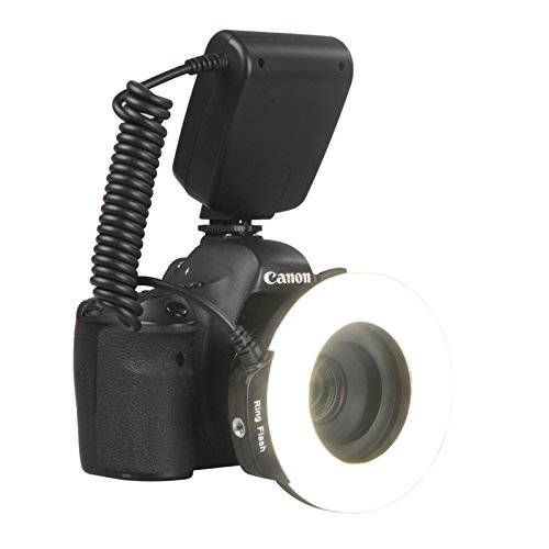 Innovation off  l appareil tir de 360       degr  s - Universal Macro 18 Grand Anneau LED Flash    4 couleurs diffuseurs d anneau   8x conversion  49mm  52mm 55mm  58mm  62mm  67mm  72mm  77mm  pour Canon  Nikon  Olympus  Pentax  lumi  re continue et le support du flash 
