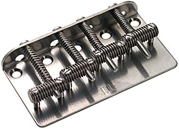 KTS TitaniumVintage Style Bass Bridge Set - threaded Titanium saddles and titanium bridge plate