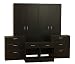 Produktbild Dynamic24 6tlg. Schlafzimmer Set Kleiderschrank Nachttisch Kommode Schrank Möbel Coffee