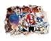 Power Rangers Design Children's Repositionable Self Adhesive Vinyl 3D Hole in the Wall Sticker Décor
