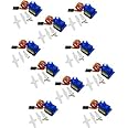 Super Debug TowerPro SG90 Micro Servo Motor 9grms 180 Degree Rotation Motor for Robotics Science Project Drone, Hobby Kit Pack of 10