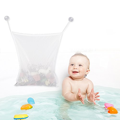 SATMON Baby Bad Spielzeug Organizer Badewanne Bad Spielzeug Mesh Aufbewahrungstasche Organizer Halter mit Saugnapf (Set von 2 Stück) - 3
